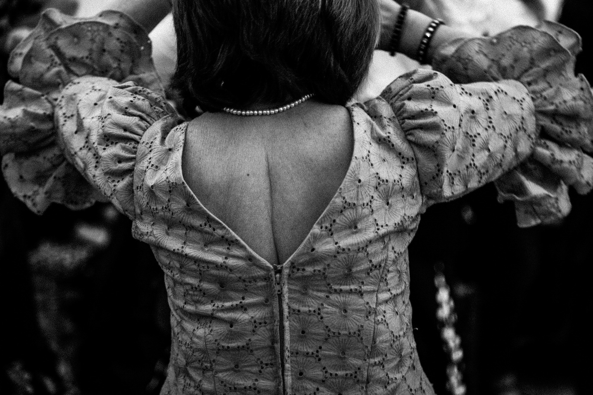 Portrait of a woman at Feria de Abril, in Barcelona